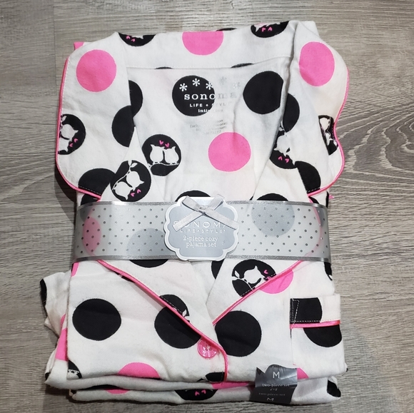 Pajama Set Love Birds Flannel 2 piece set - Picture 1 of 2